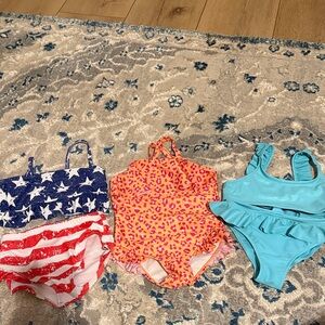 Set of Three Colorful Baby Swimsuits